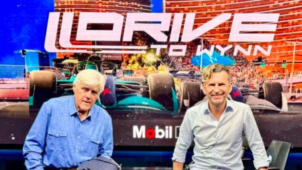 Jay Leno joins Justin Bell on this week's episode of the Drive To Wynn podcast. Photo courtesy Justin Bell/Blue Wire.